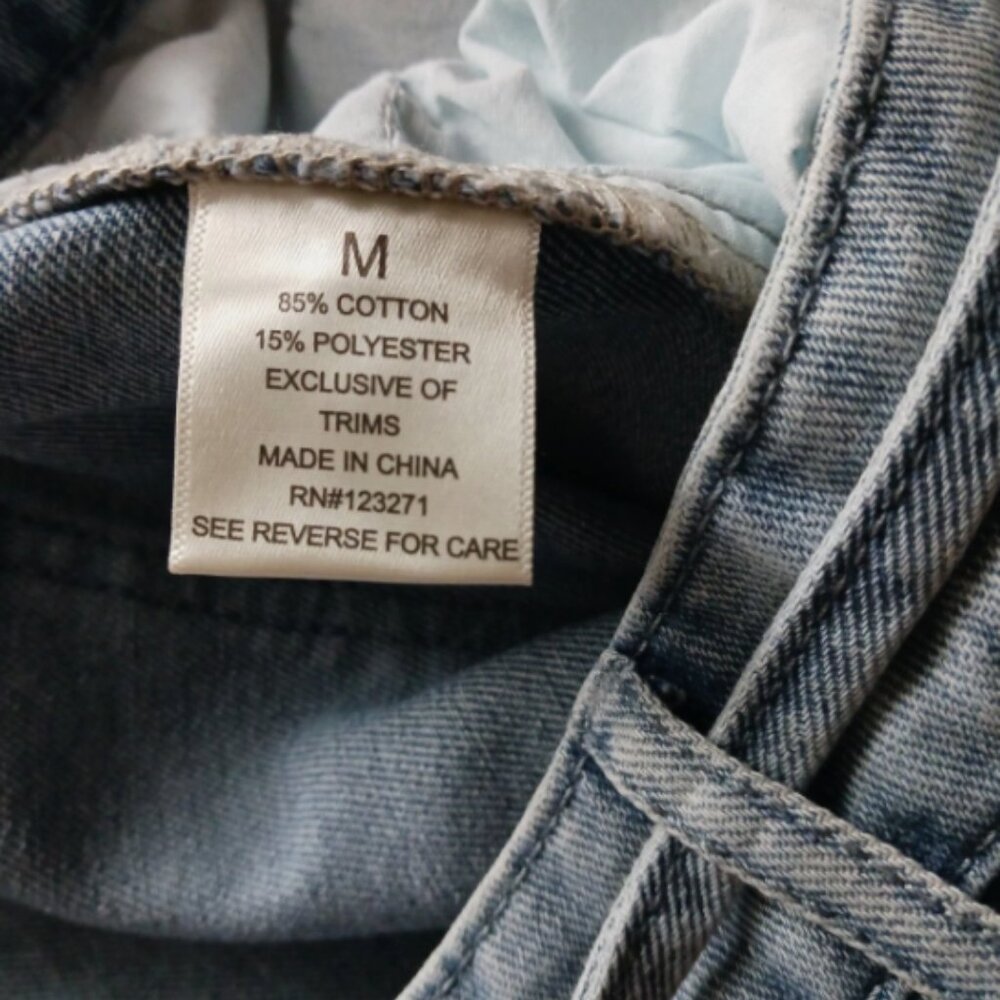 J for Justify womens jeans Size M wide leg 30X30 Y2K Blue Light Wash Denim - Picture 8 of 8